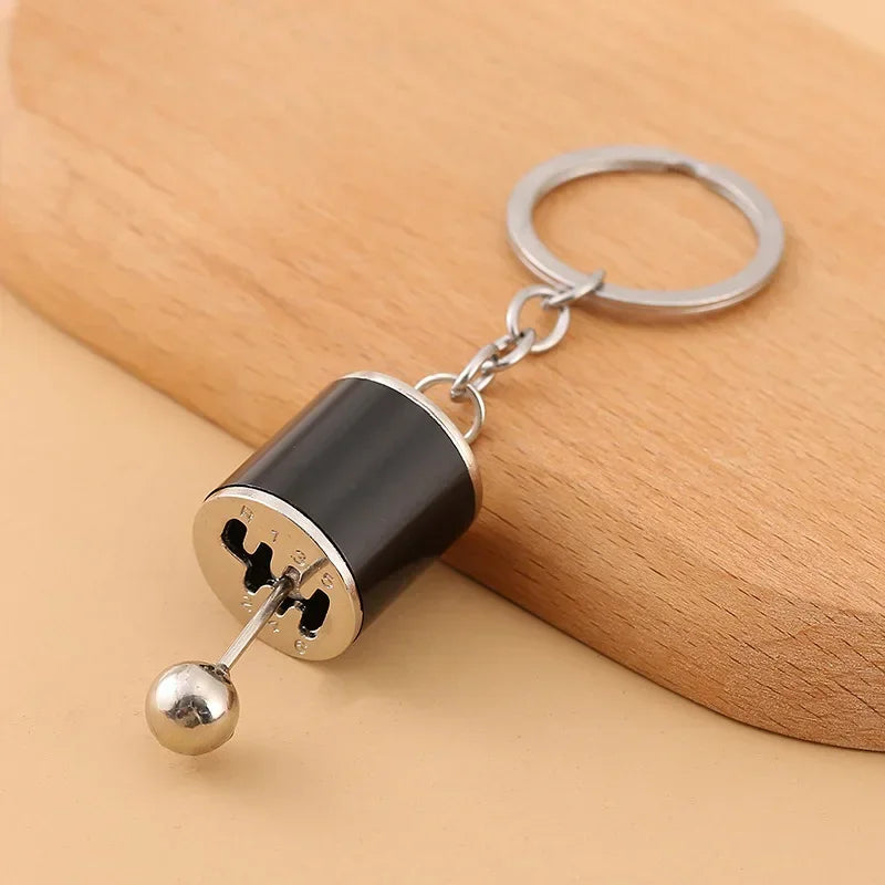 Creative Gear Head Keychain Speed Gearbox Keyring for Car Key Turbo Hub Brake Disc Pendant Shock Absorber Keys Holder Chain Ring